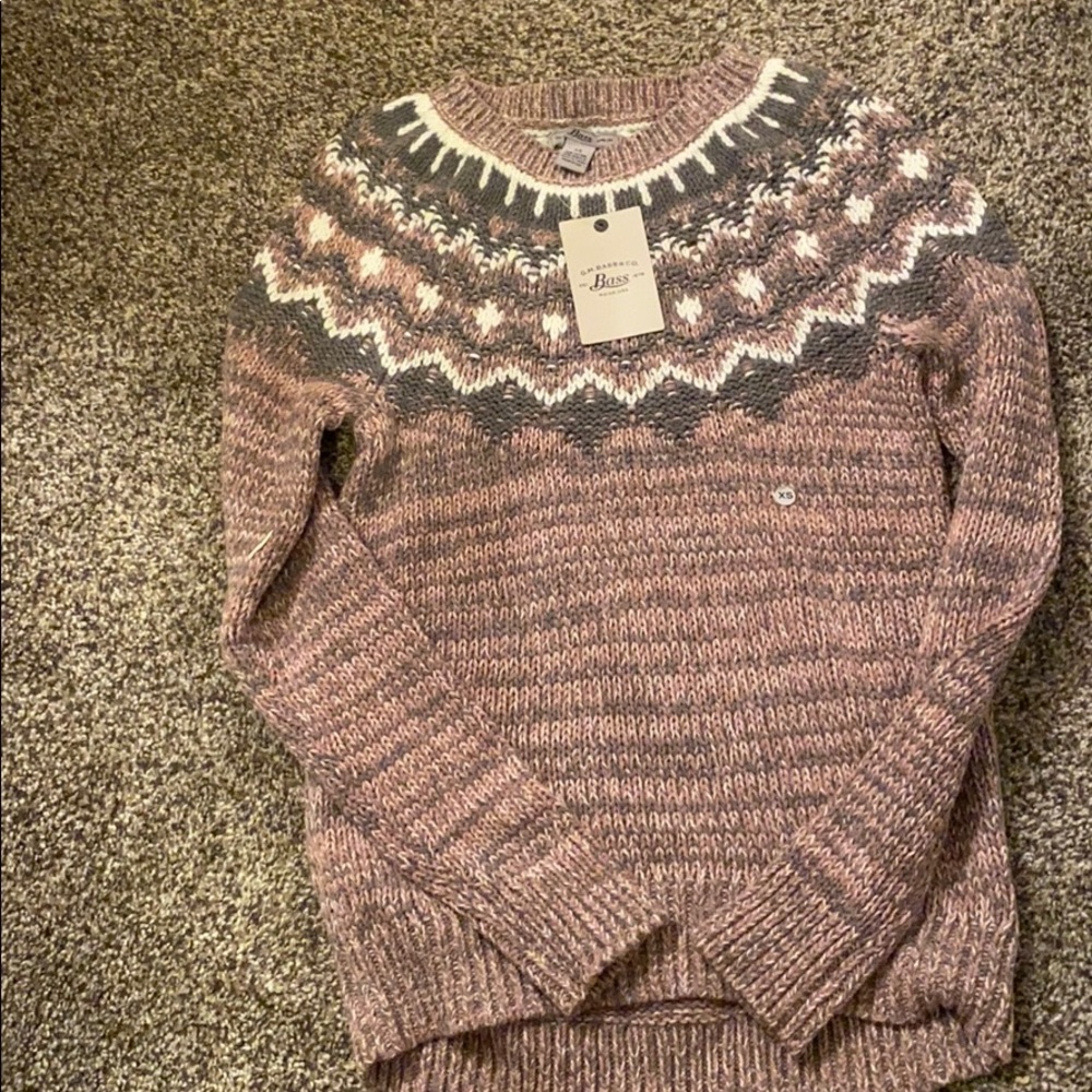 Bass co fair isle sweater XS NWT
